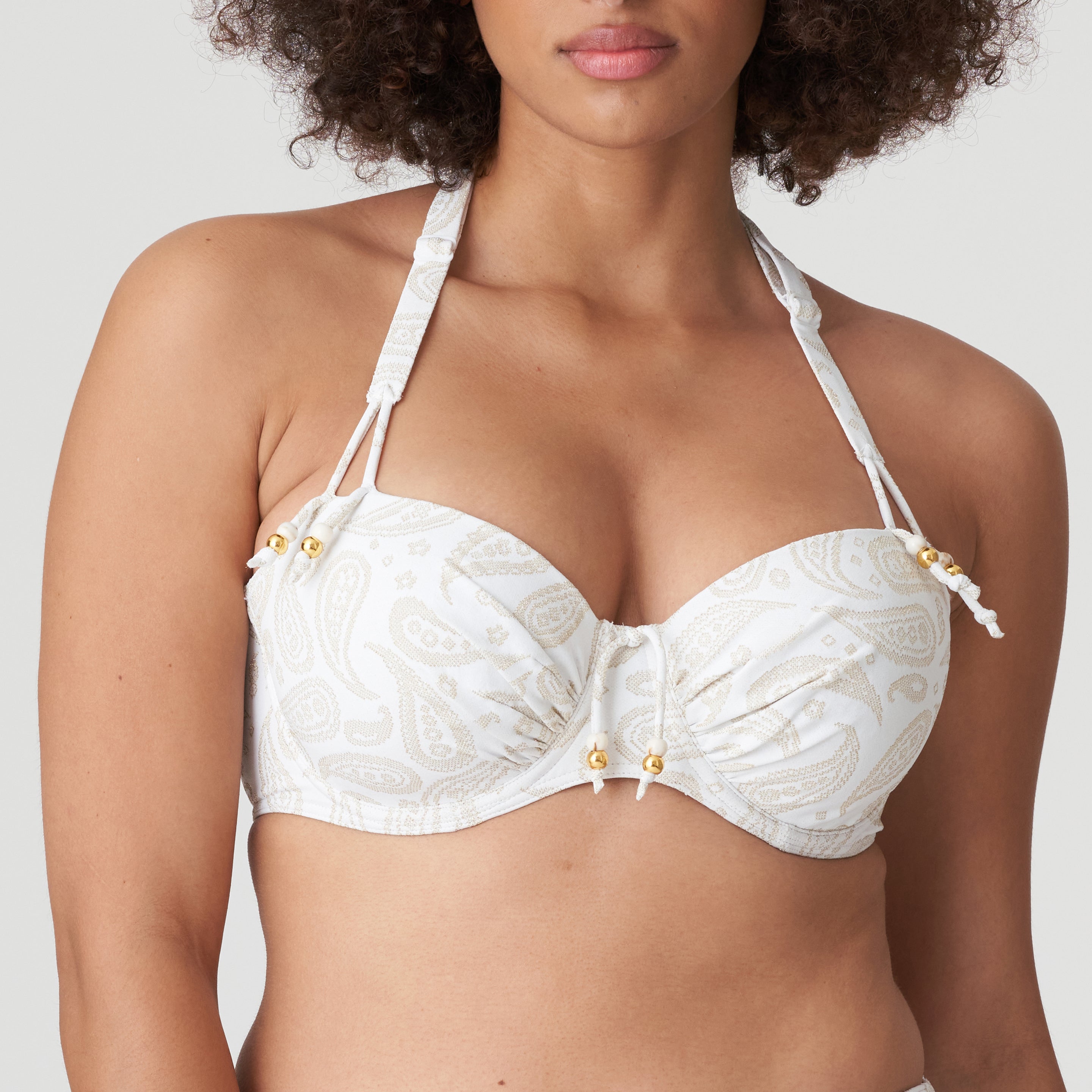 Primadonna Swim Sidari Padded Balcony Bikini Top (4010216) White Yacht