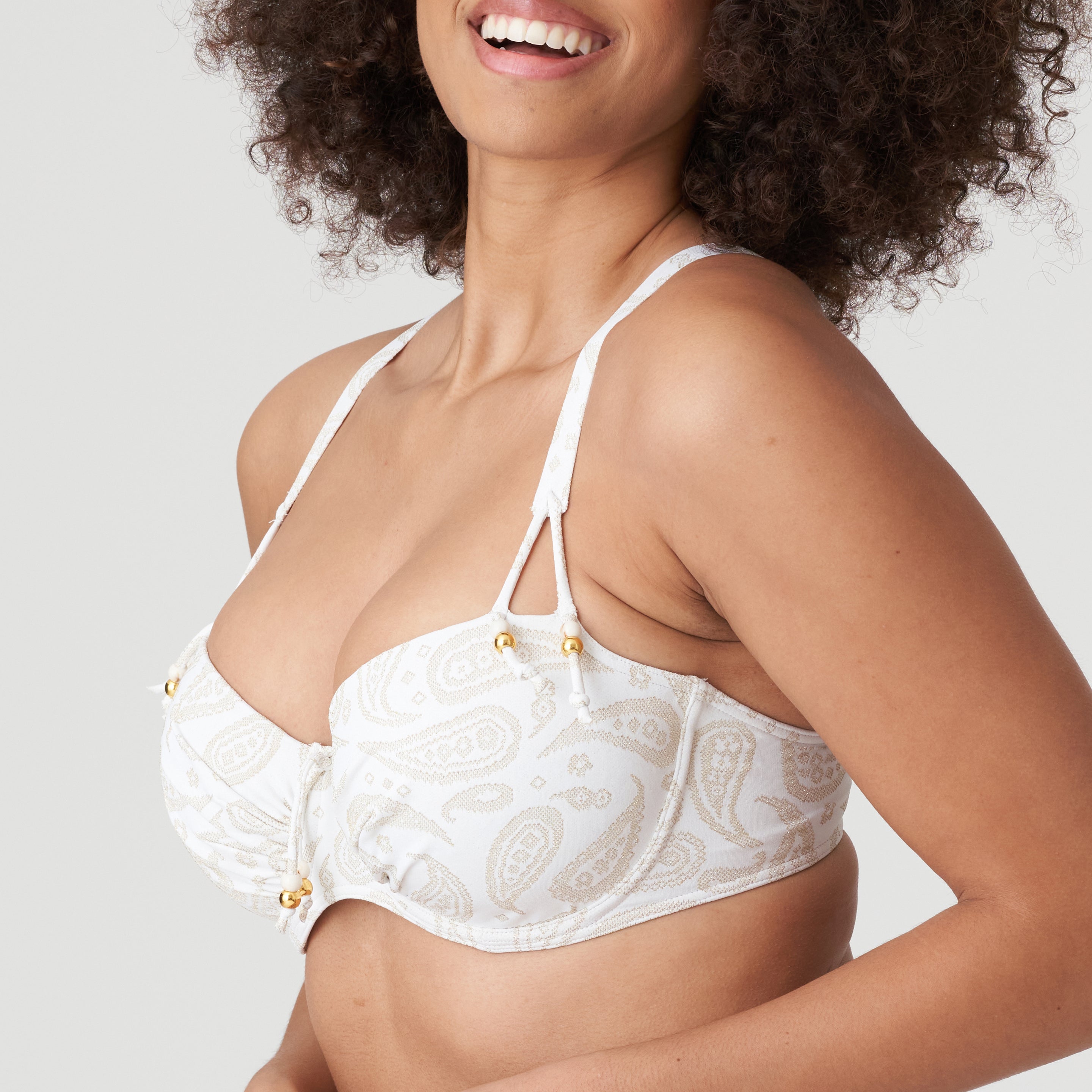 Primadonna Swim Sidari Padded Balcony Bikini Top (4010216) White Yacht