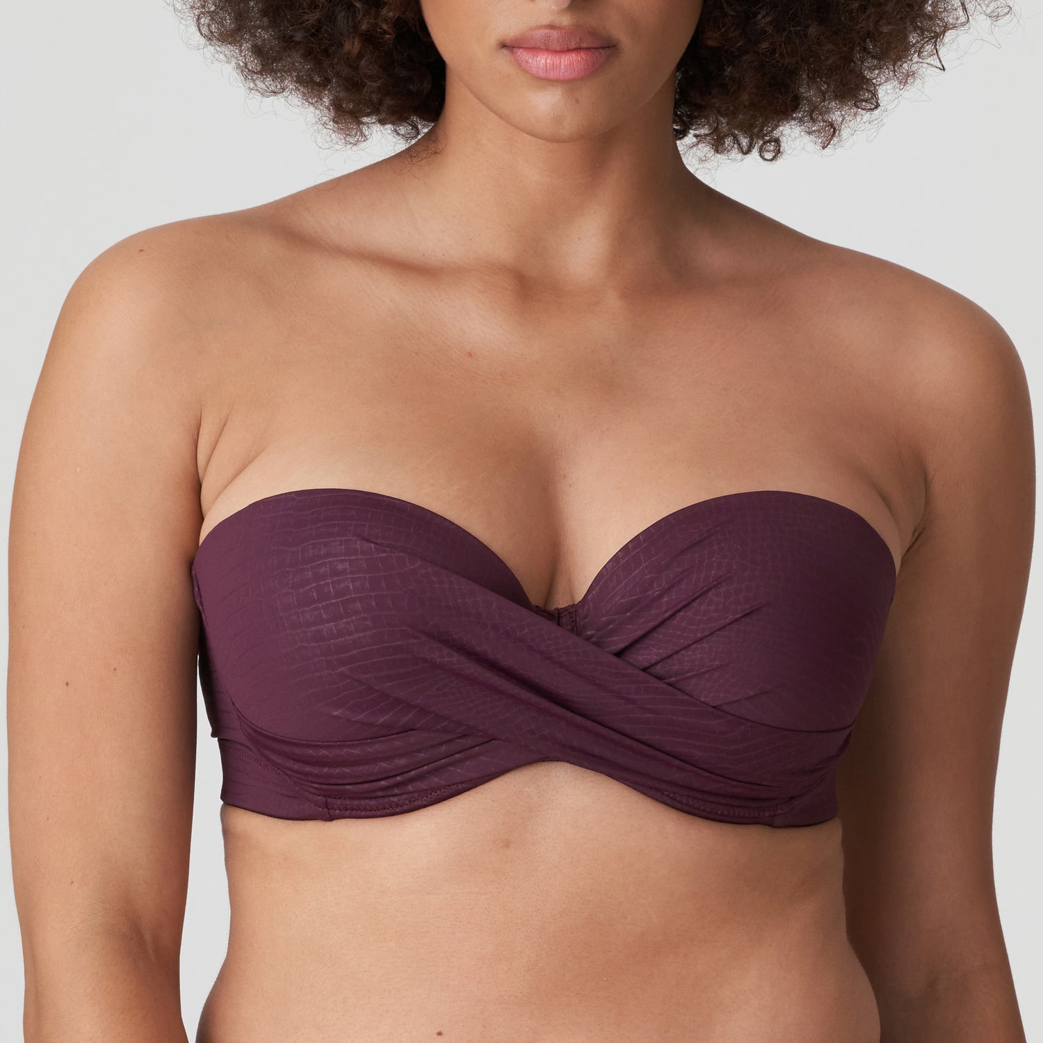 Primadonna Swim Dalyan Уплотненный бикини-топ без бретелек (4009817) Вино