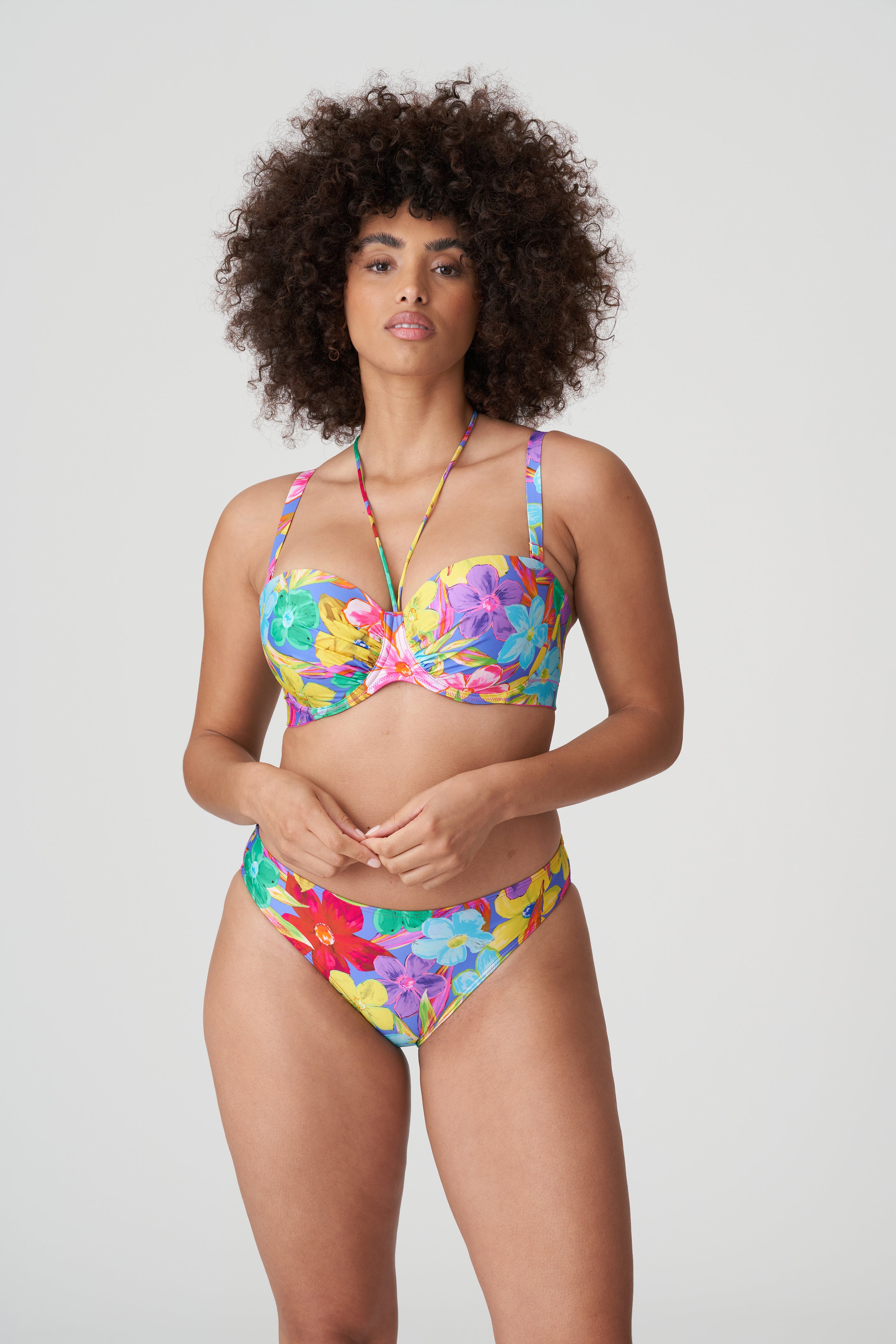Primadonna Swim Sazan Уплотненный бикини-топ без бретелек (4010717) Синий Блум