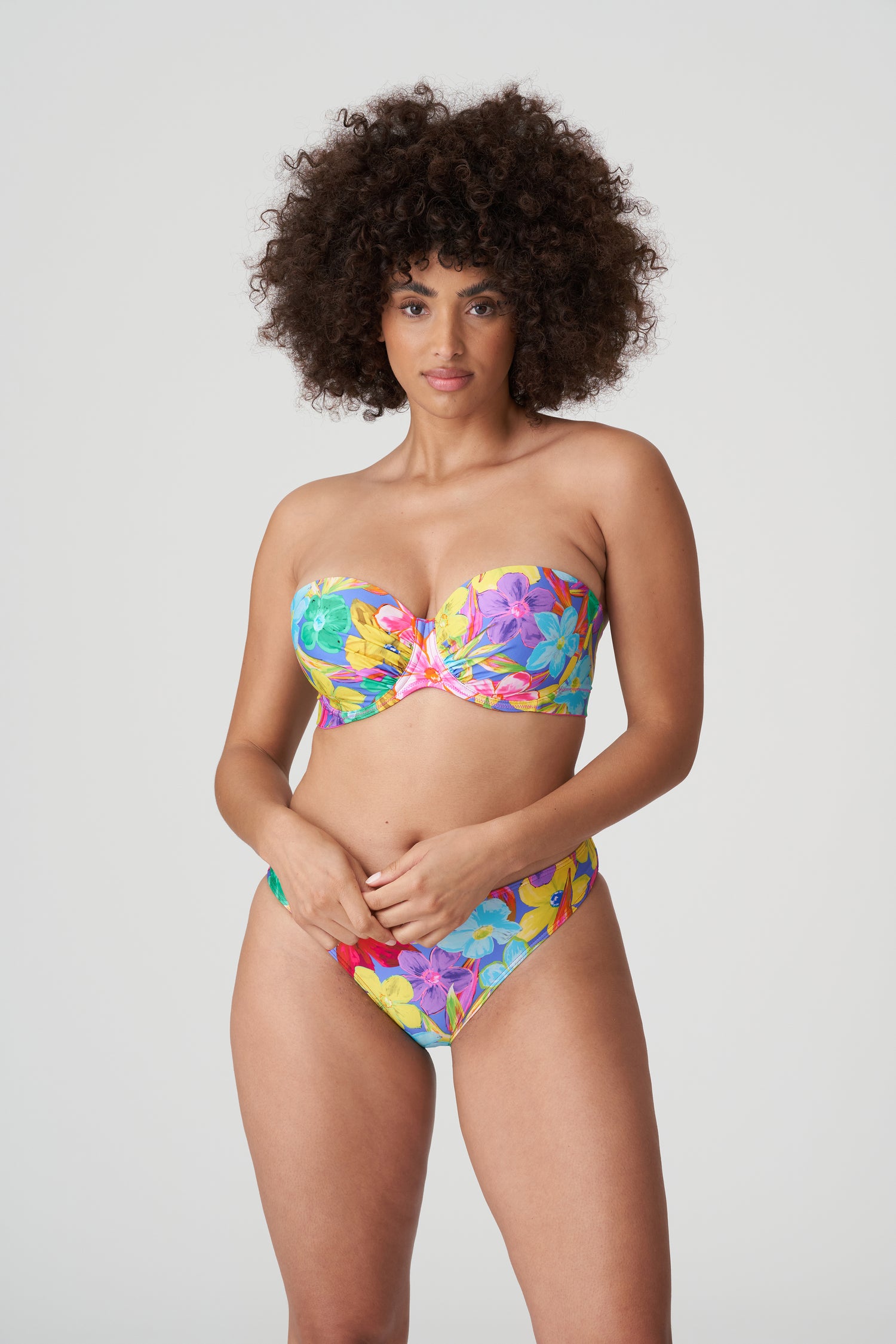 Primadonna Swim Sazan Уплотненный бикини-топ без бретелек (4010717) Синий Блум