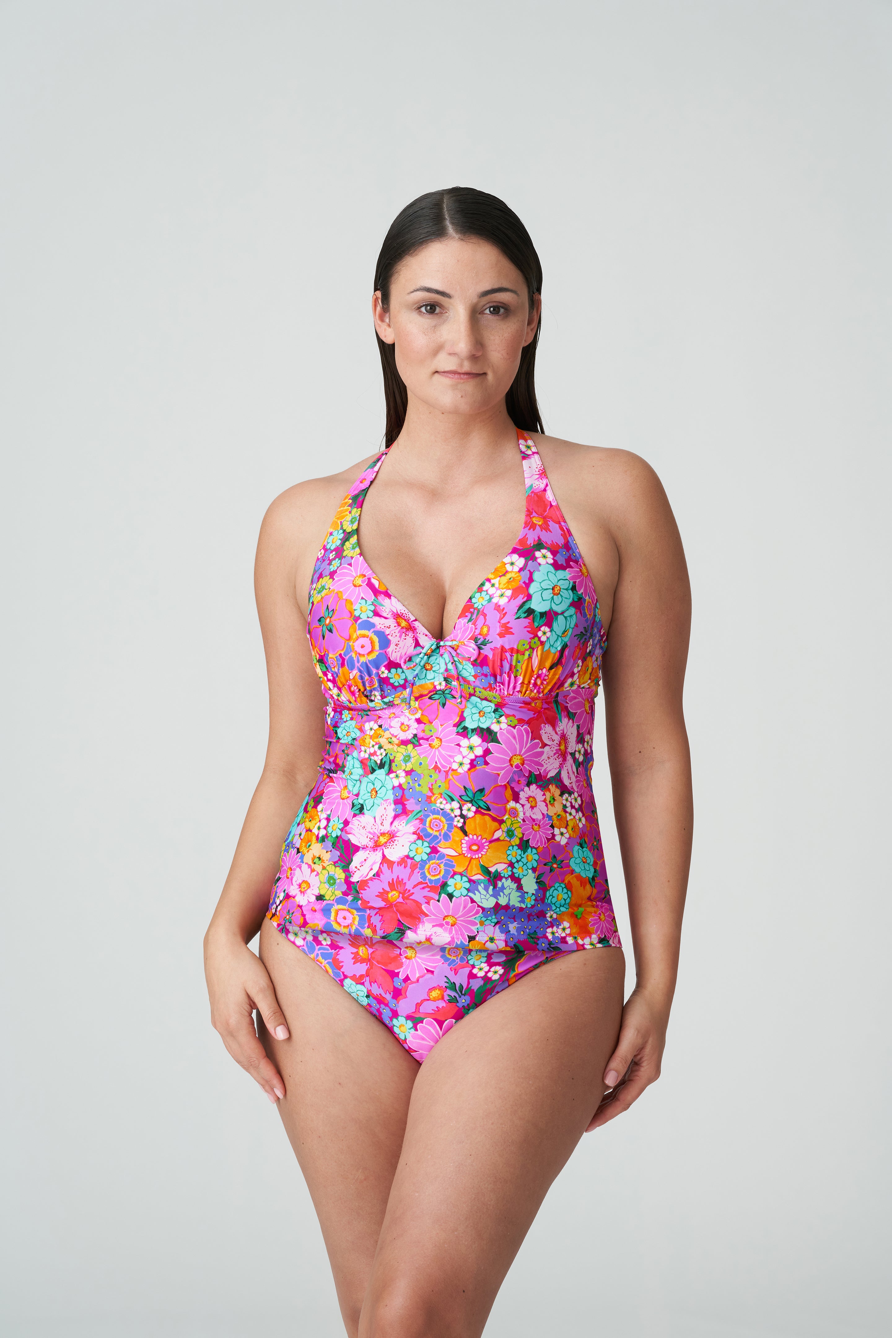 Primadonna Swim Najac Майка с глубоким вырезом и полуподкладками (4011079) Цветочный взрыв