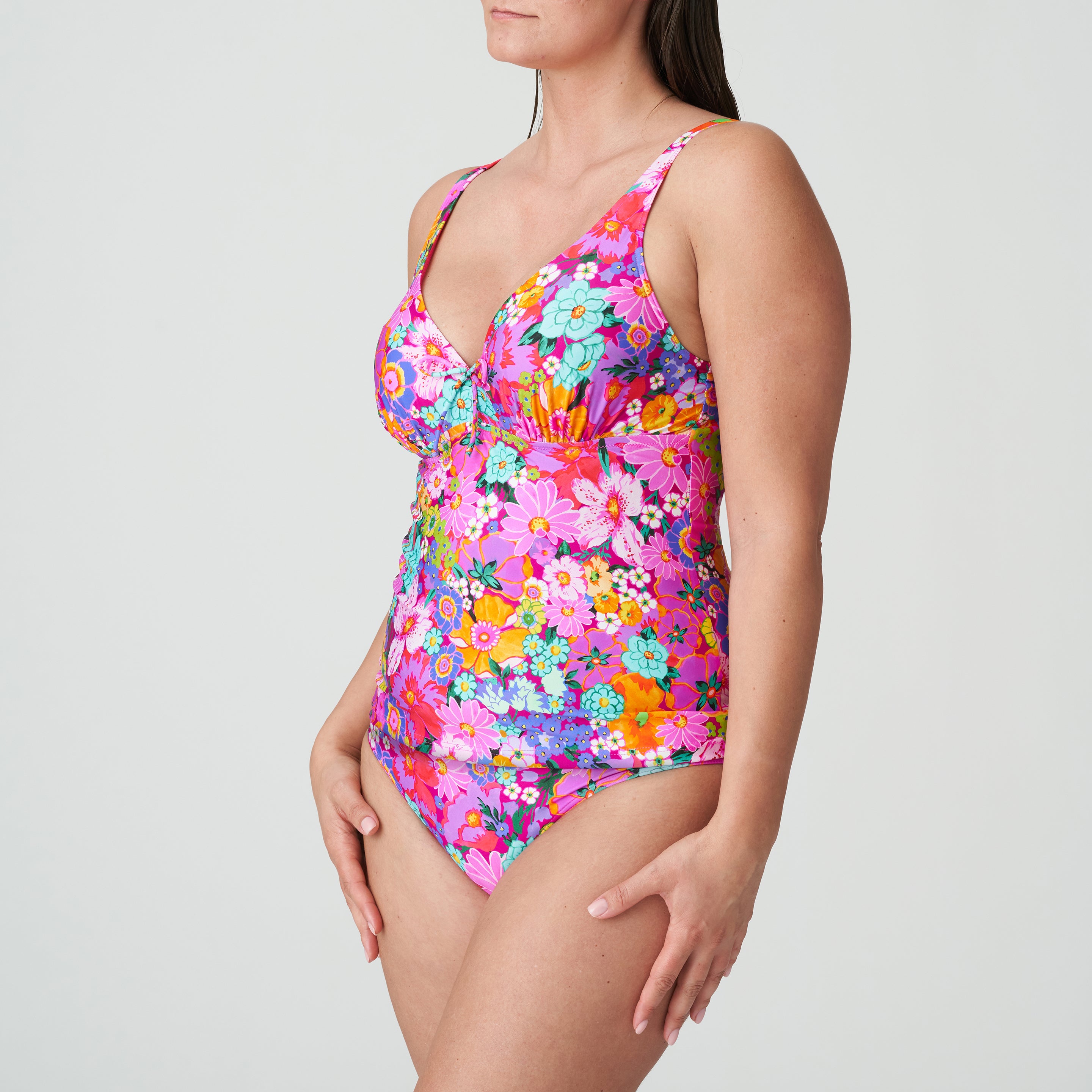 Primadonna Swim Najac Майка с глубоким вырезом и полуподкладками (4011079) Цветочный взрыв