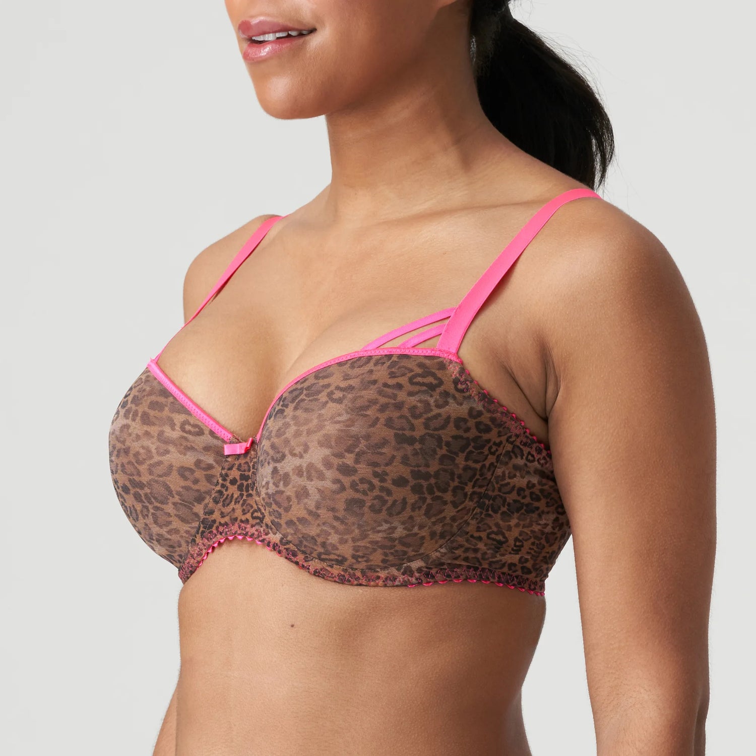 Primadonna Twist Cafe Plume Padded Balcony Bra (0242172) Cheetah