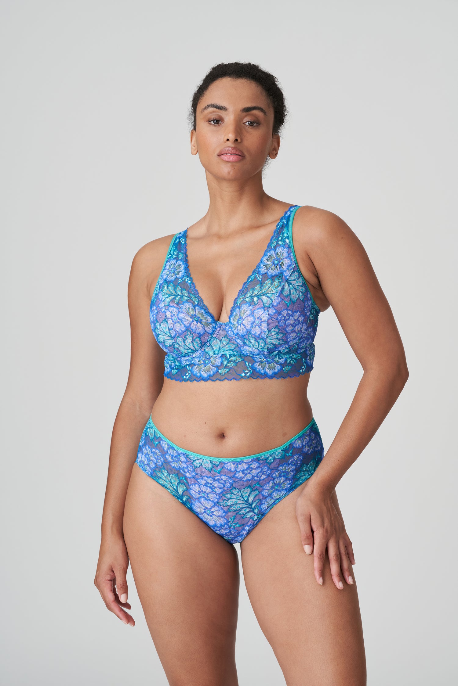 Primadonna Twist Morro Bay Half Padded Plunge Bra (0142264) Mermaid Blue