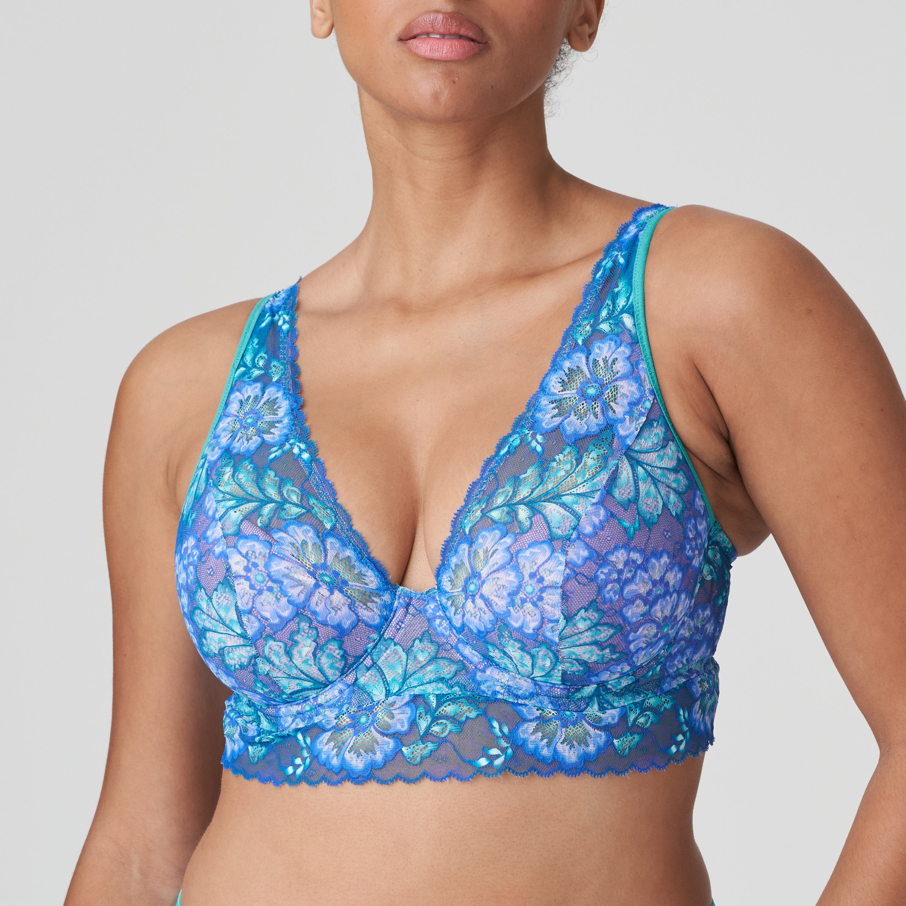 Primadonna Twist Morro Bay Half Padded Plunge Bra (0142264) Mermaid Blue