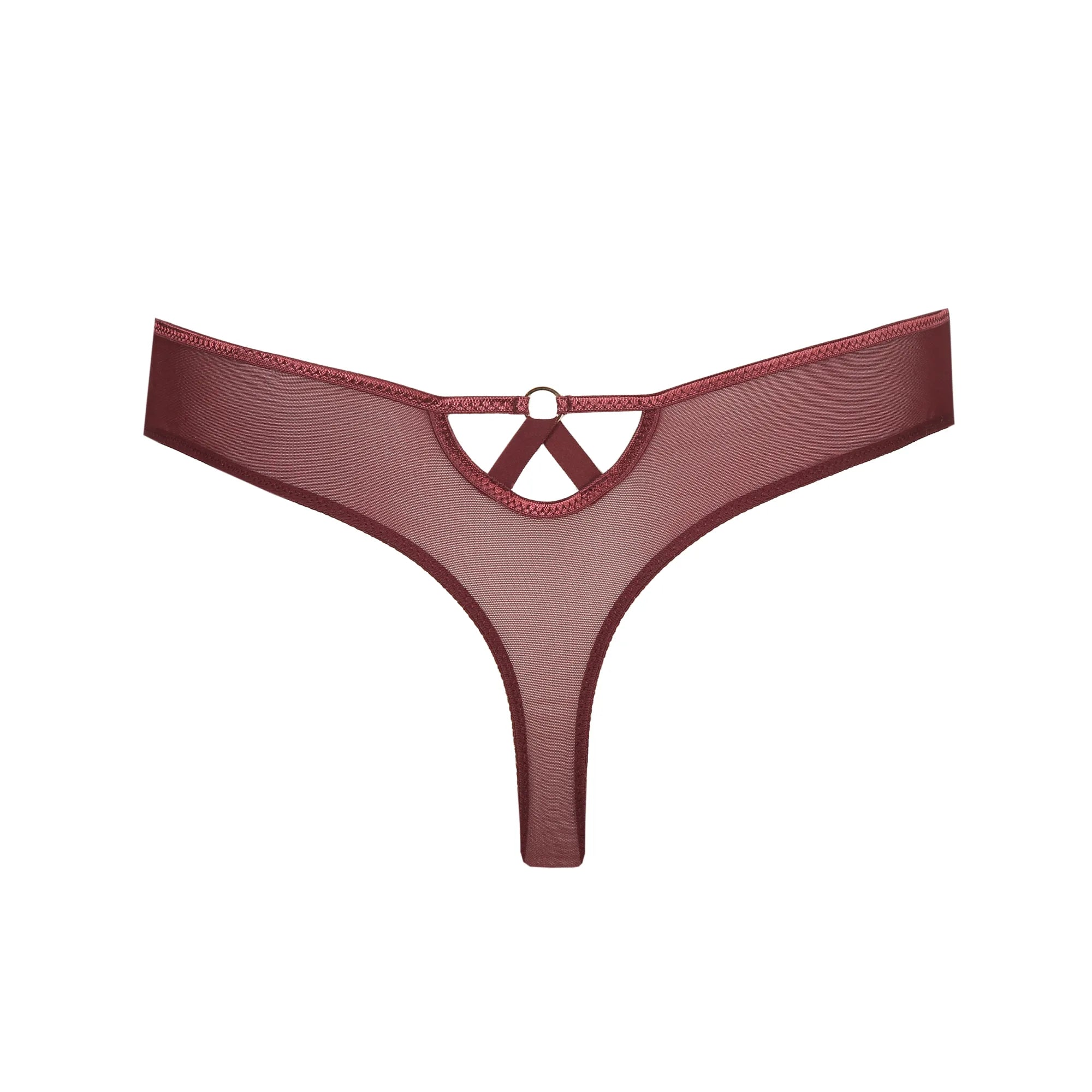 Primadonna Twist First Night Thong (0641880) Merlot