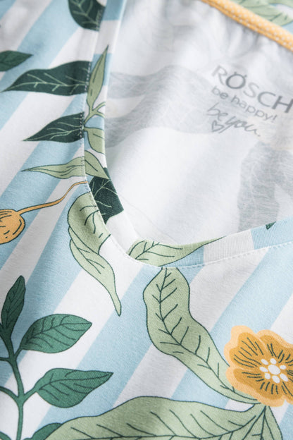 Rosch Shirt, 1/2 Sleeve, Flower Stripes (1212033) Flower Stripe
