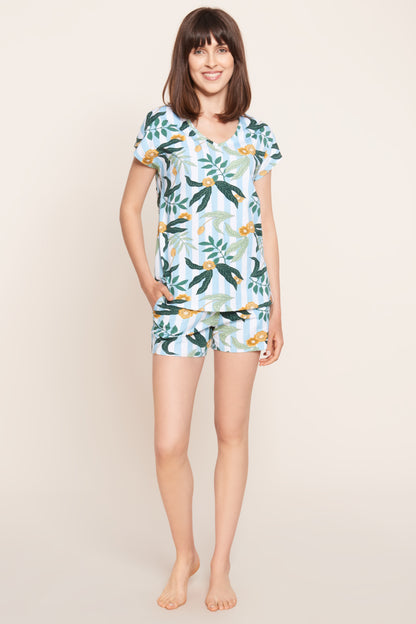 Rosch Shirt, 1/2 Sleeve, Flower Stripes (1212033) Flower Stripe