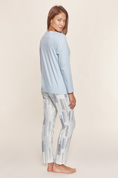 Rosch Pajama, 1/1 Sleeve, Pants 1/1, Round Neck St (1213330) Stripe Mix