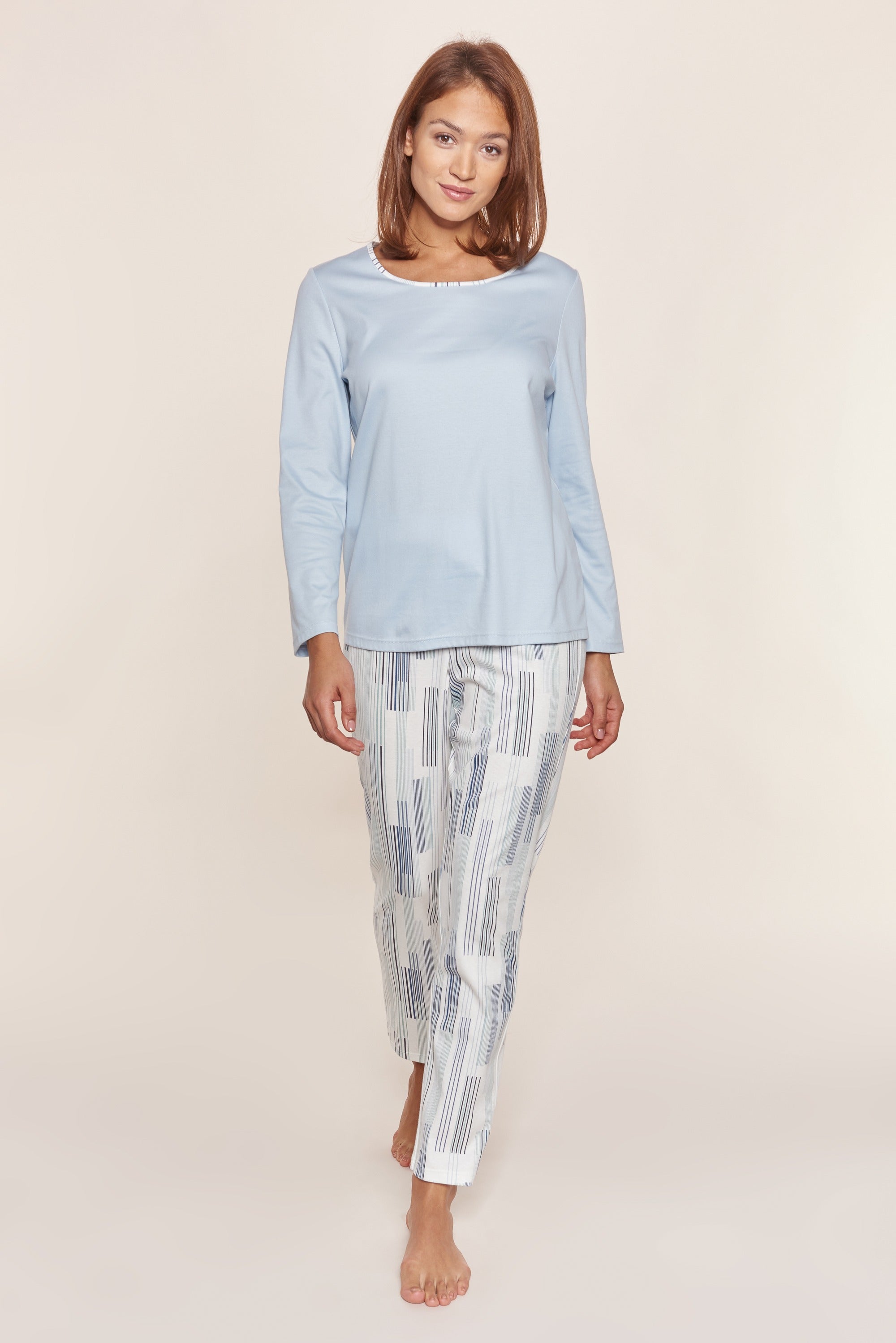 Rosch Pajama, 1/1 Sleeve, Pants 1/1, Round Neck St (1213330) Stripe Mix