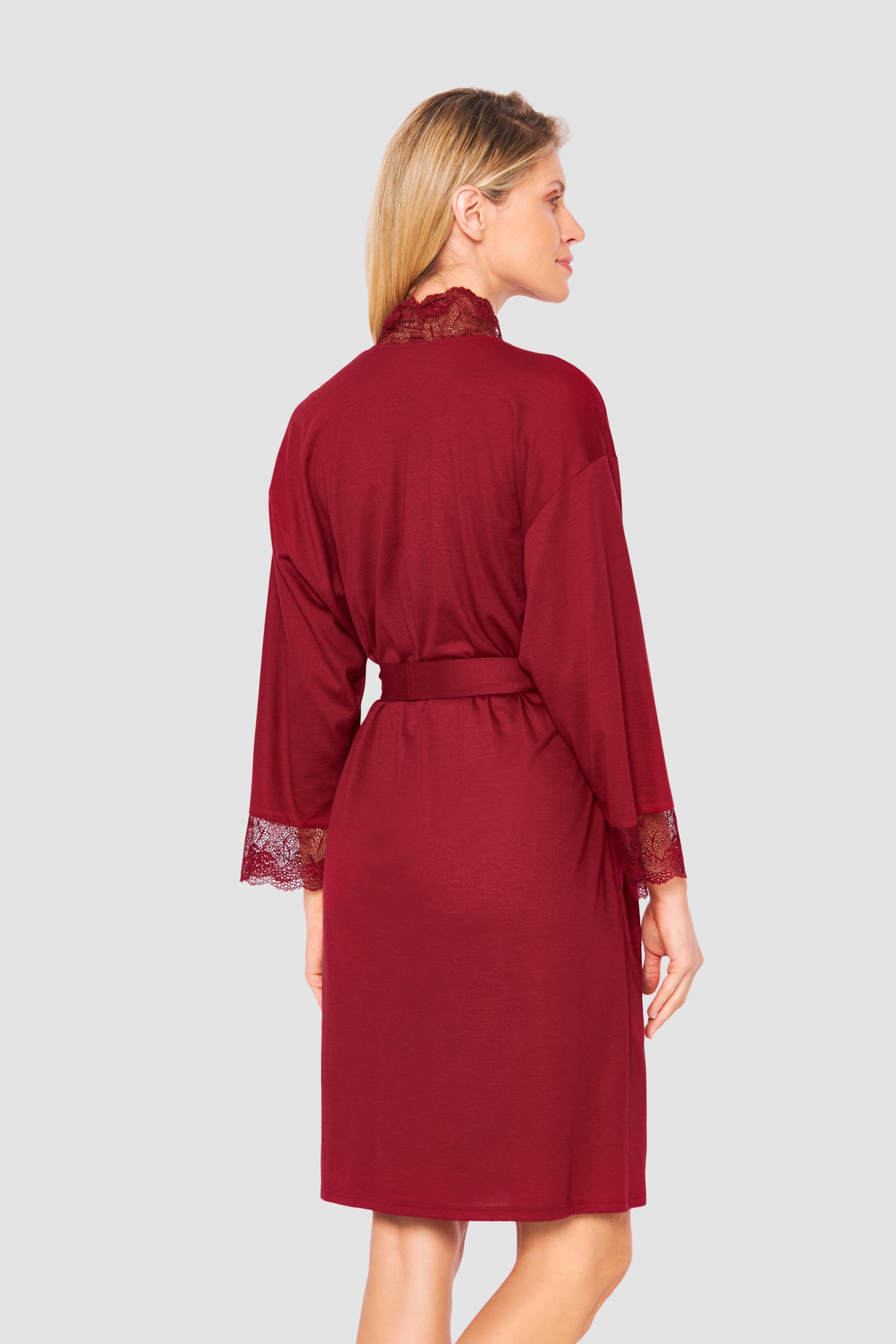 Rosch Robe, 3/4 Sleeve, Wrap-Around, Pockets B (1233672) Chianti