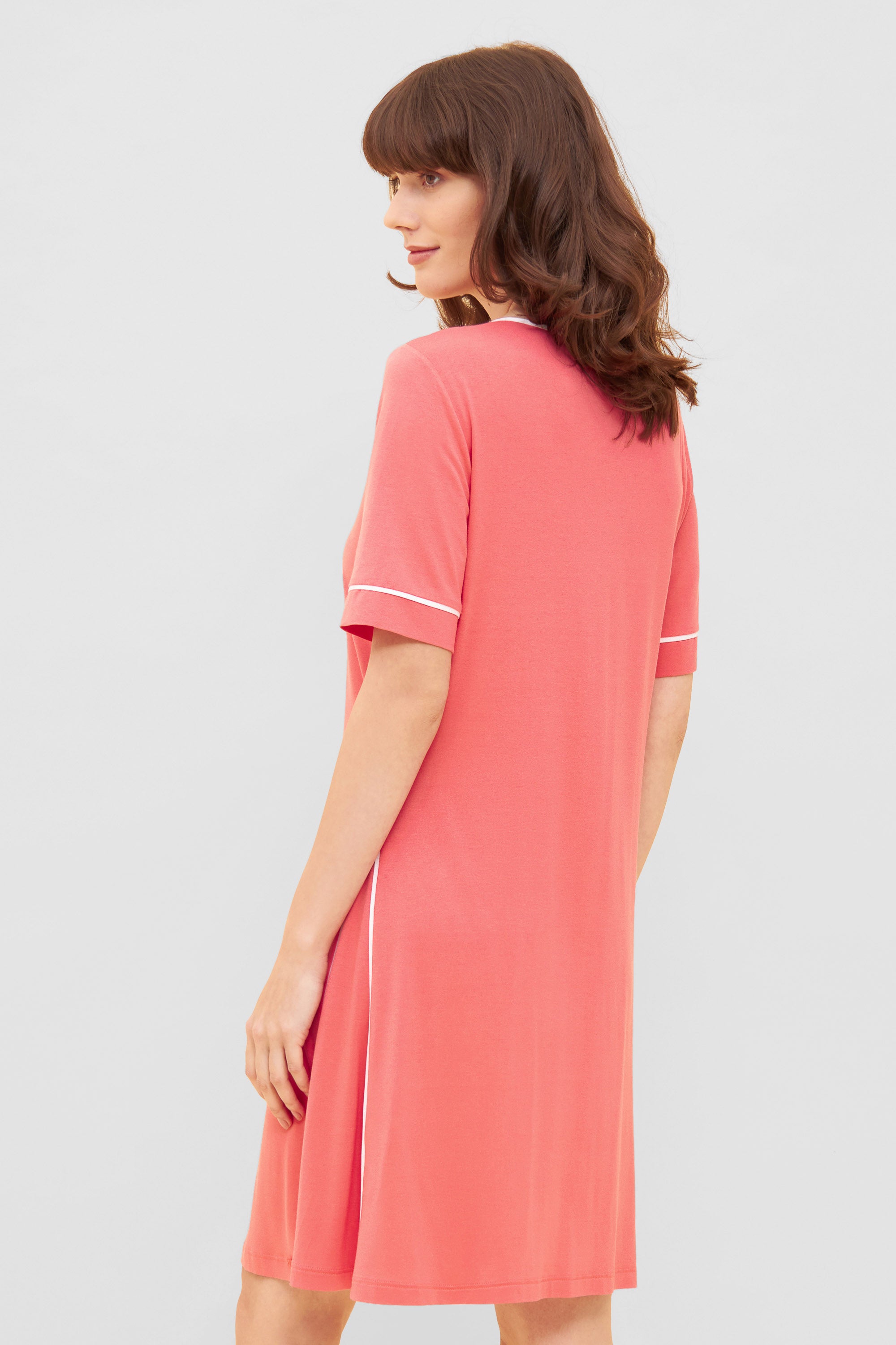 Rosch Beach Dress, 1/2 Sleeve, V-Neck Hot Coral (1235648) Hot Coral