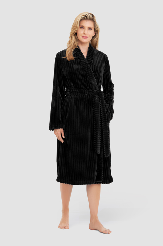 Rösch Robe on model in Black