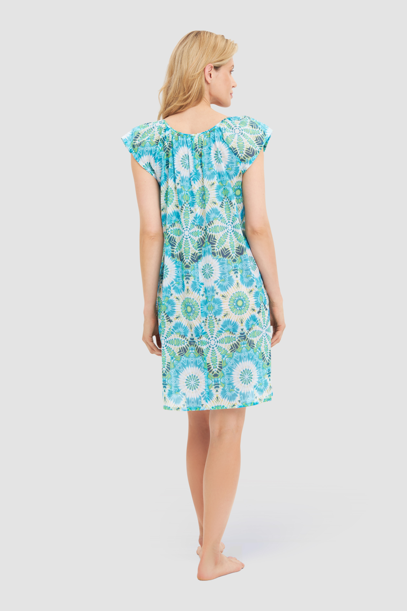 Rösch Nightgown back view in Ornamental Print