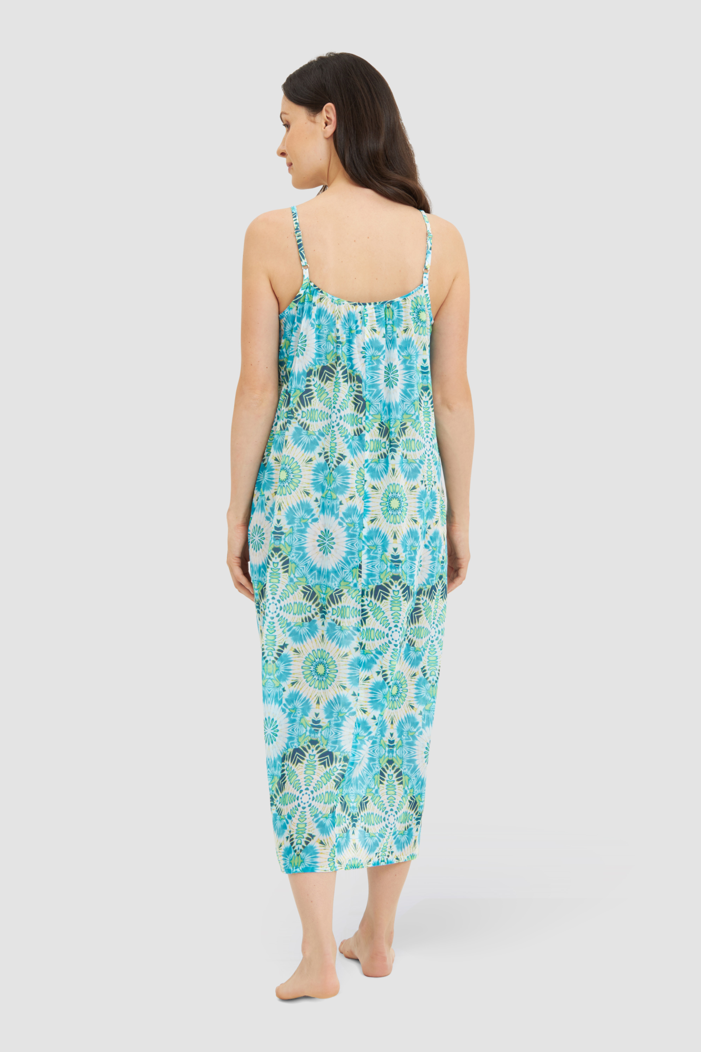 Rösch Nightgown back view in Ornamental Print