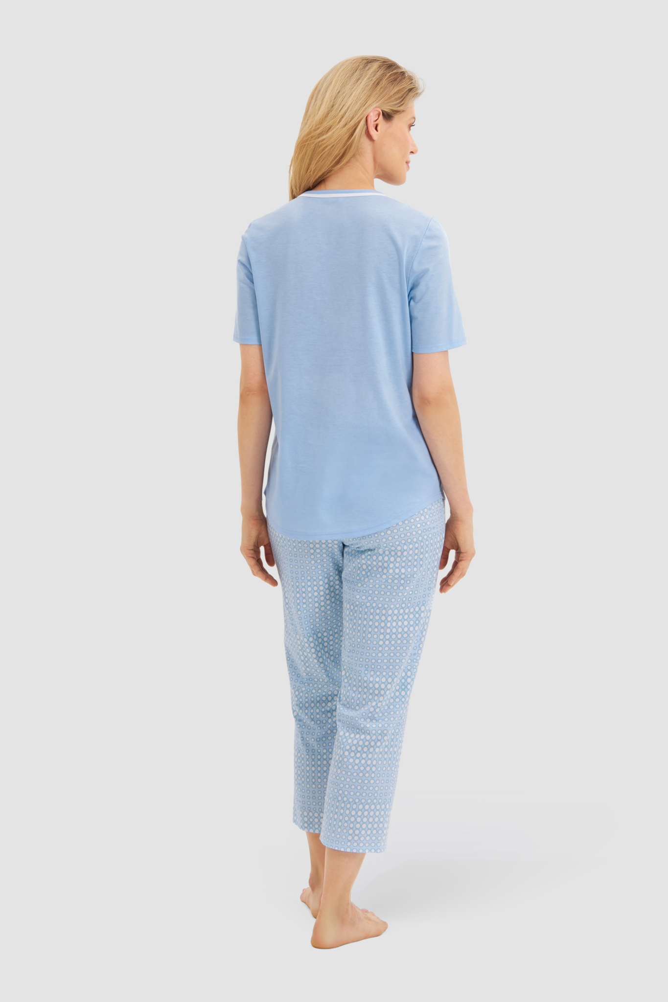 Rösch Pyjamas back view in Cool Mint Dots