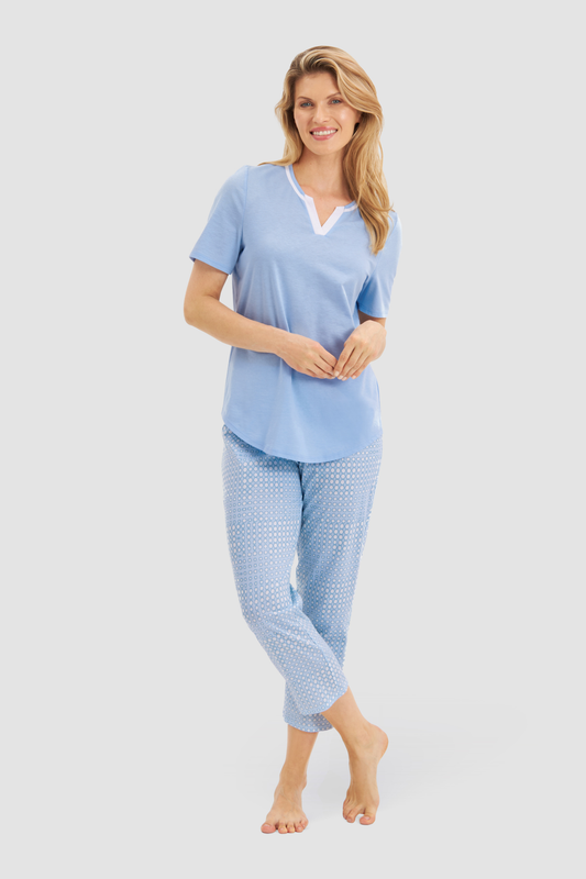 Rösch Pyjamas on model in Cool Mint Dots
