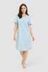 Rösch Nightgown on model in Cool Mint Dots
