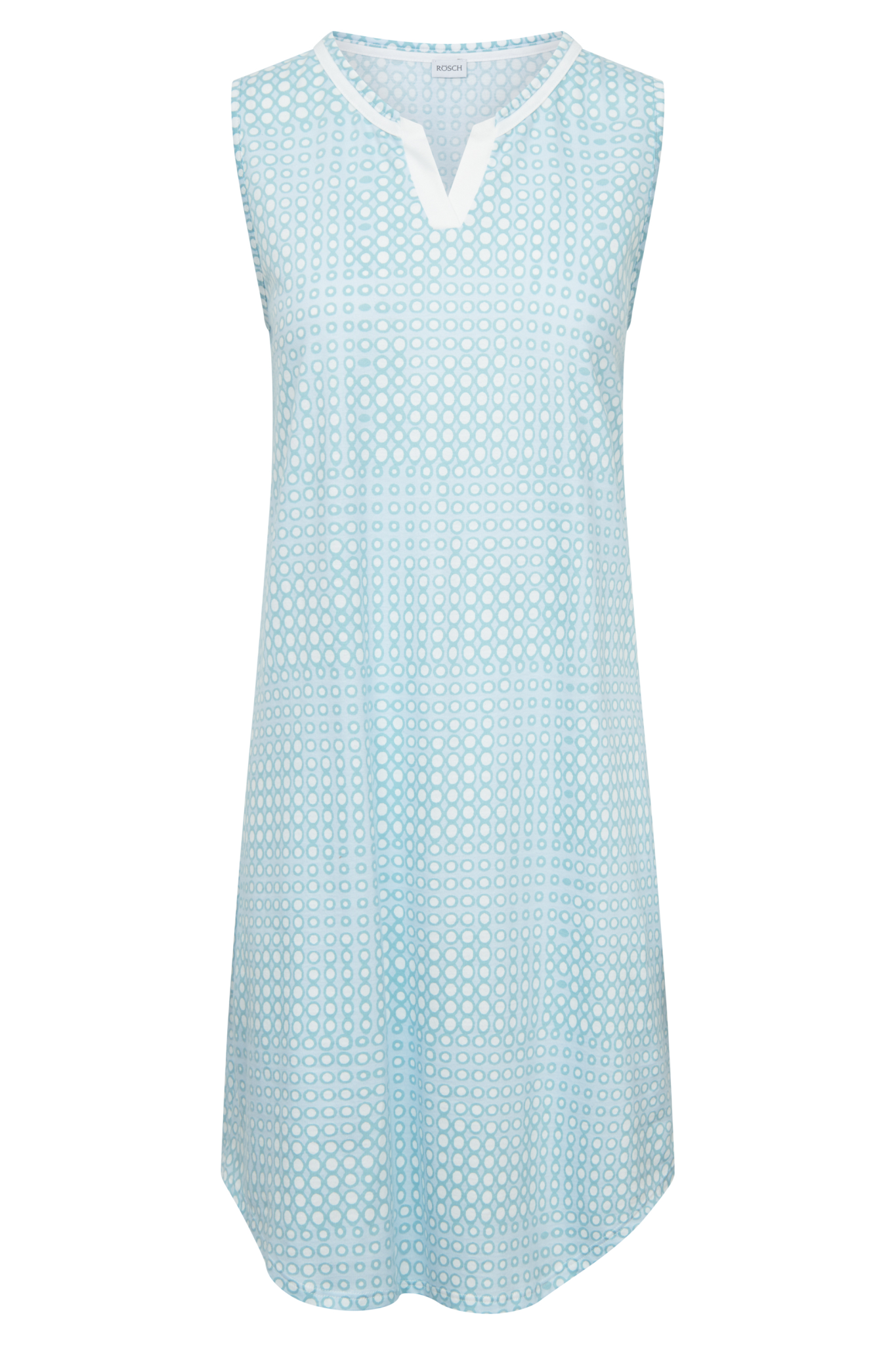 Rösch Nightgown front view in Cool Mint Dots