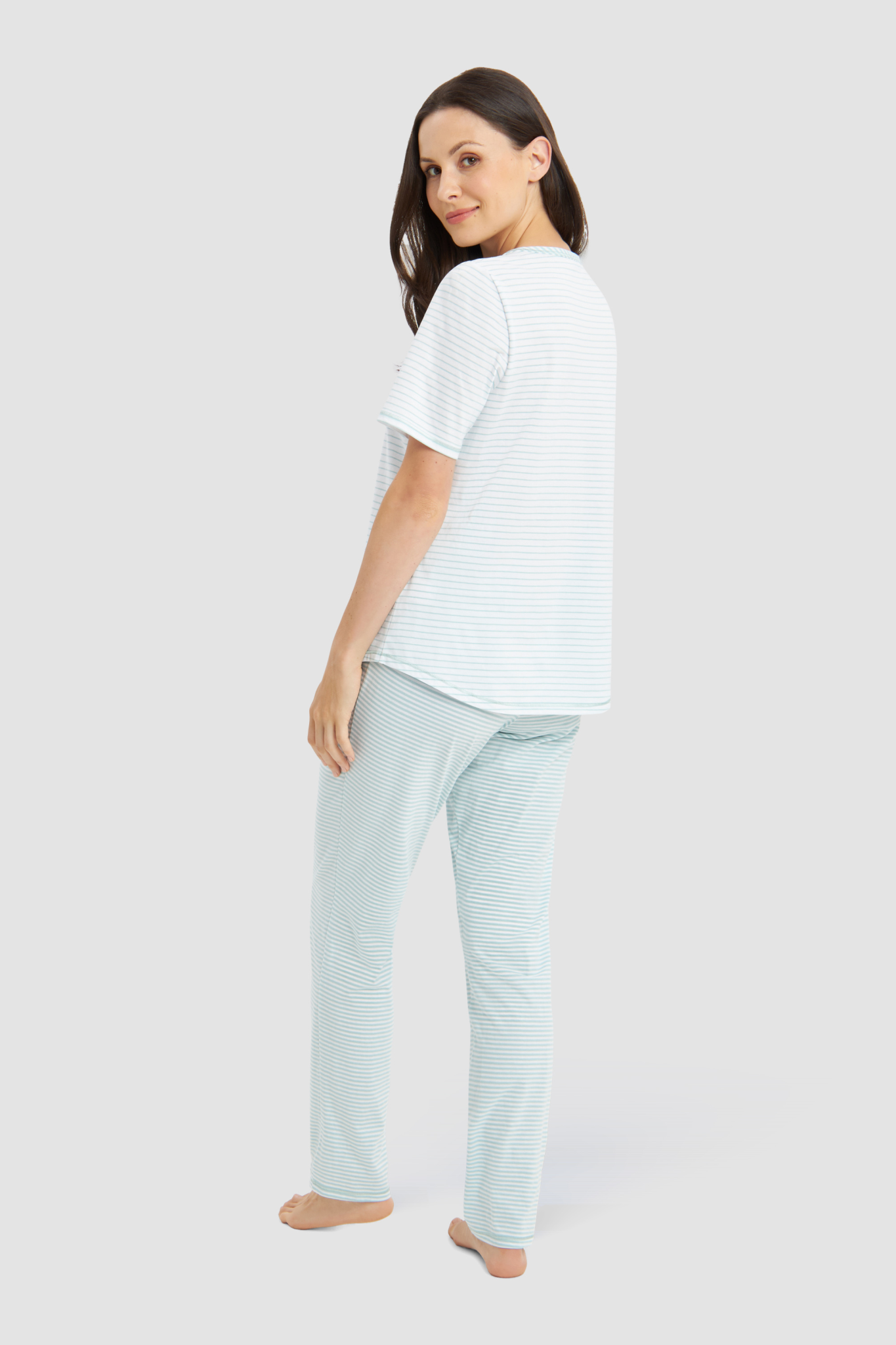 Rösch Pyjamas back view in Glacier Ringlet