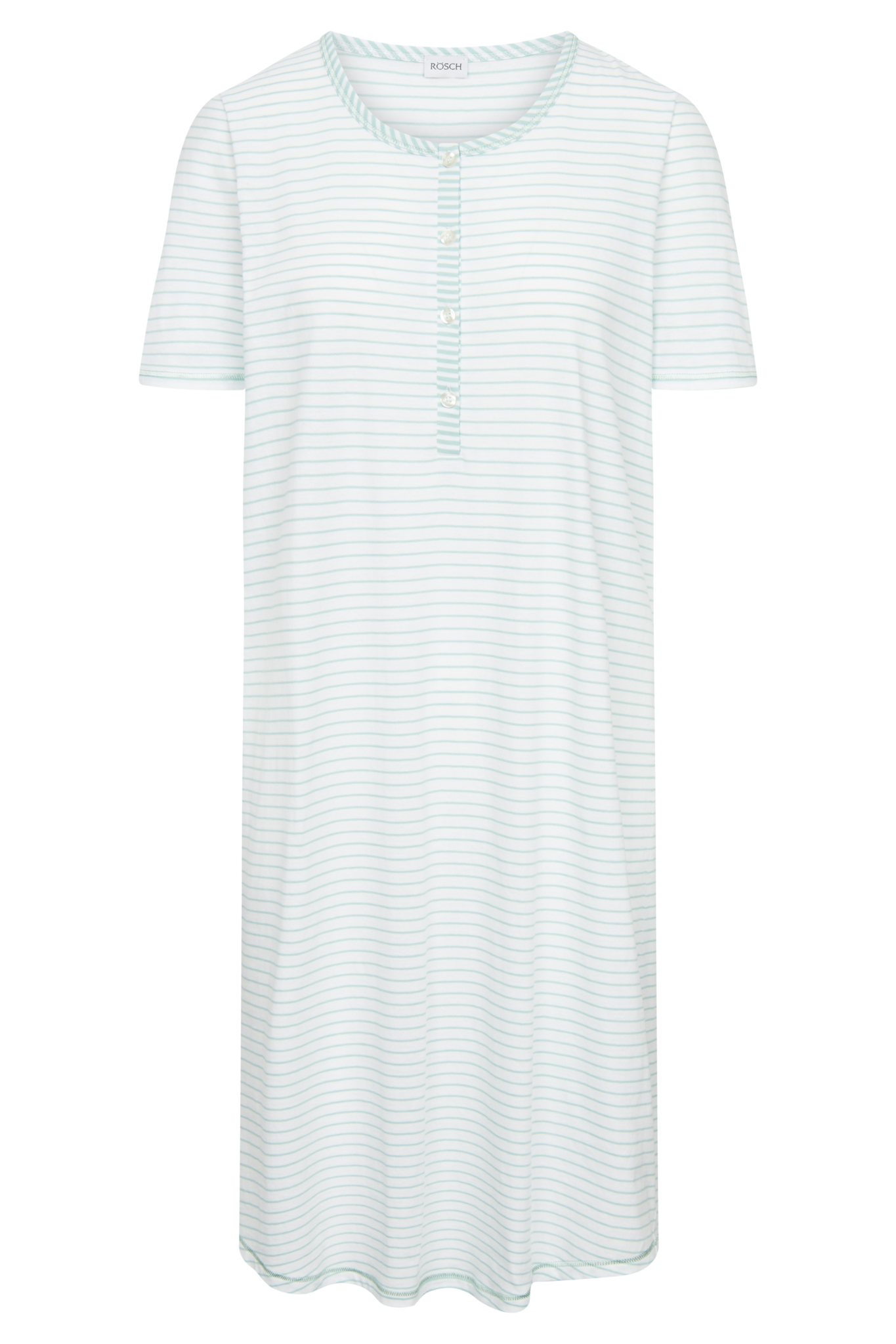 Rösch Nightgown front view in Glacier Ringlet