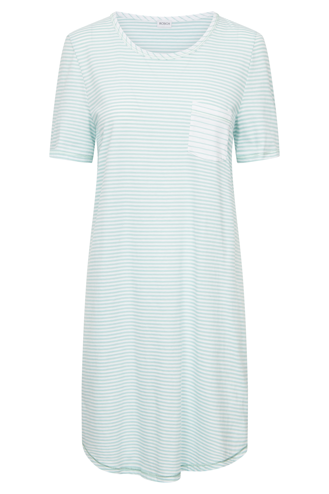Rösch Nightgown front view in Glacier Ringlet