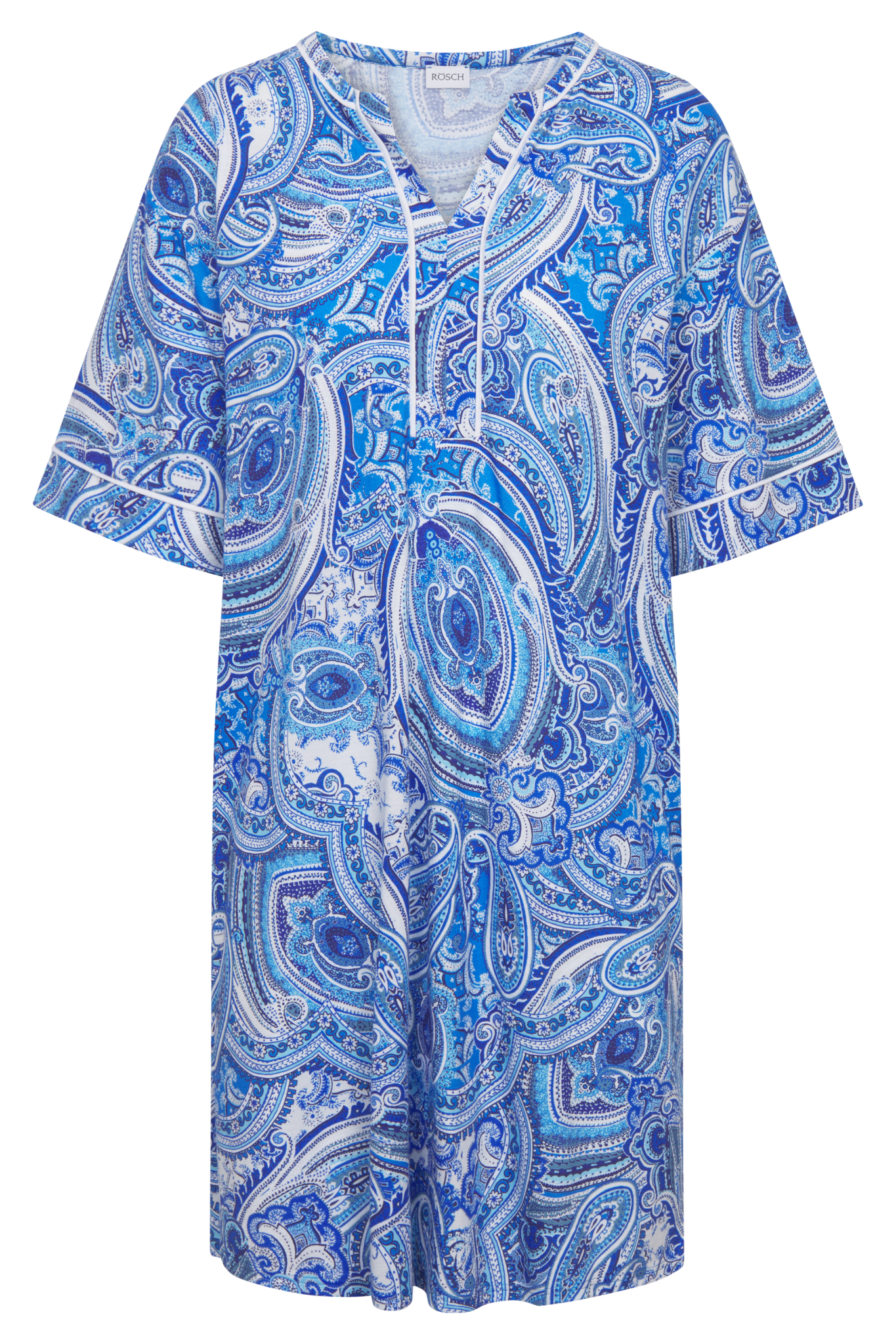 Rösch Nightgown front view in Big Paisley