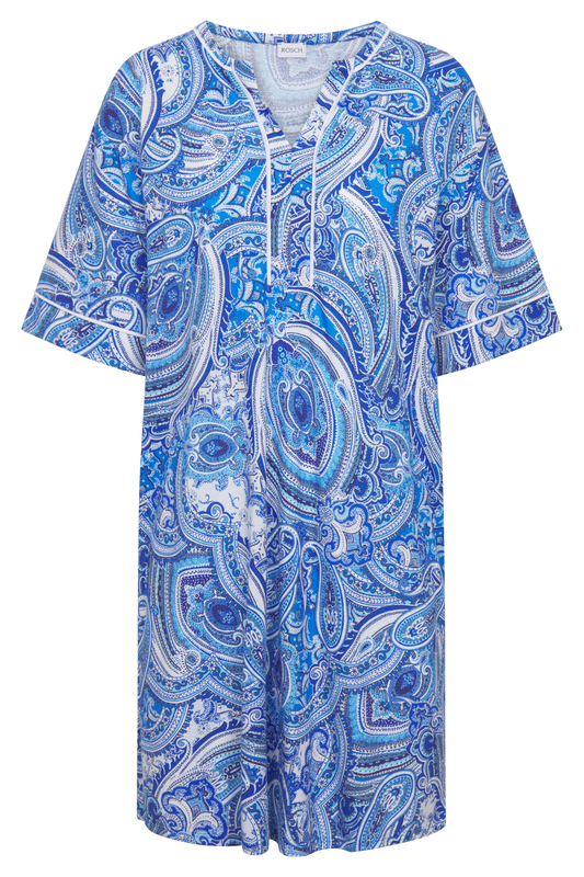 Rösch Nightgown front view in Big Paisley