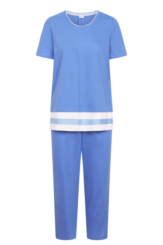 Rösch Pyjamas front view in Bluette