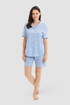 Rösch Pyjamas on model in Minimal blue