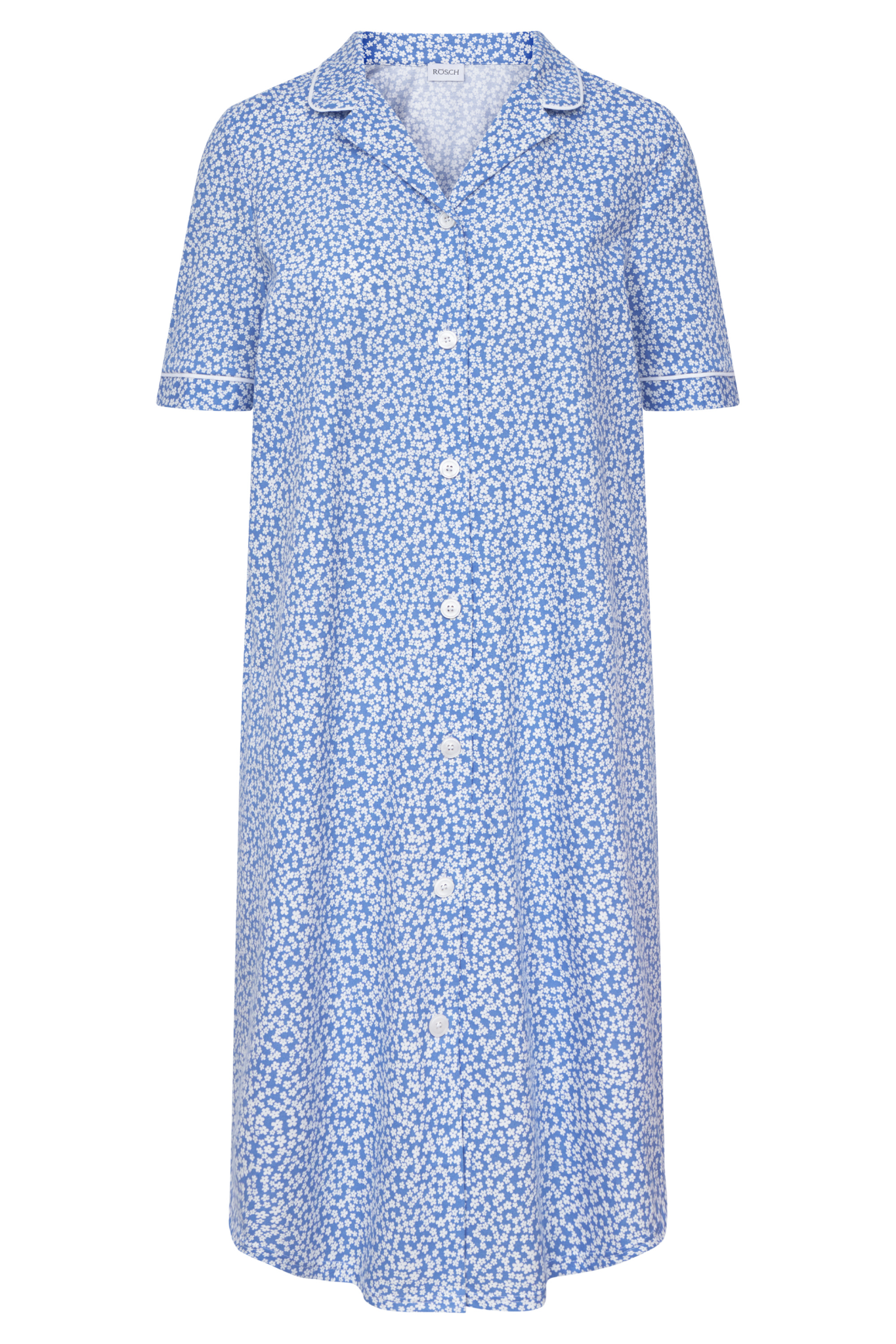 Rösch Nightgown front view in Minimal blue