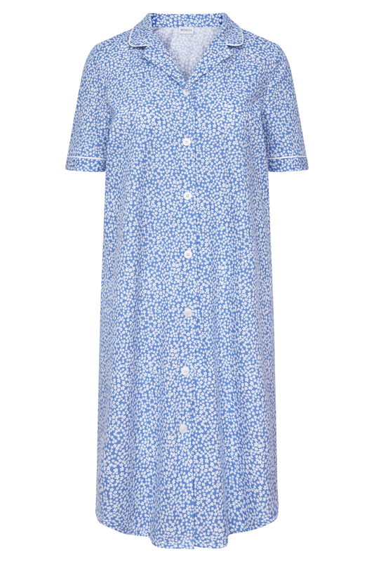 Rösch Nightgown front view in Minimal blue