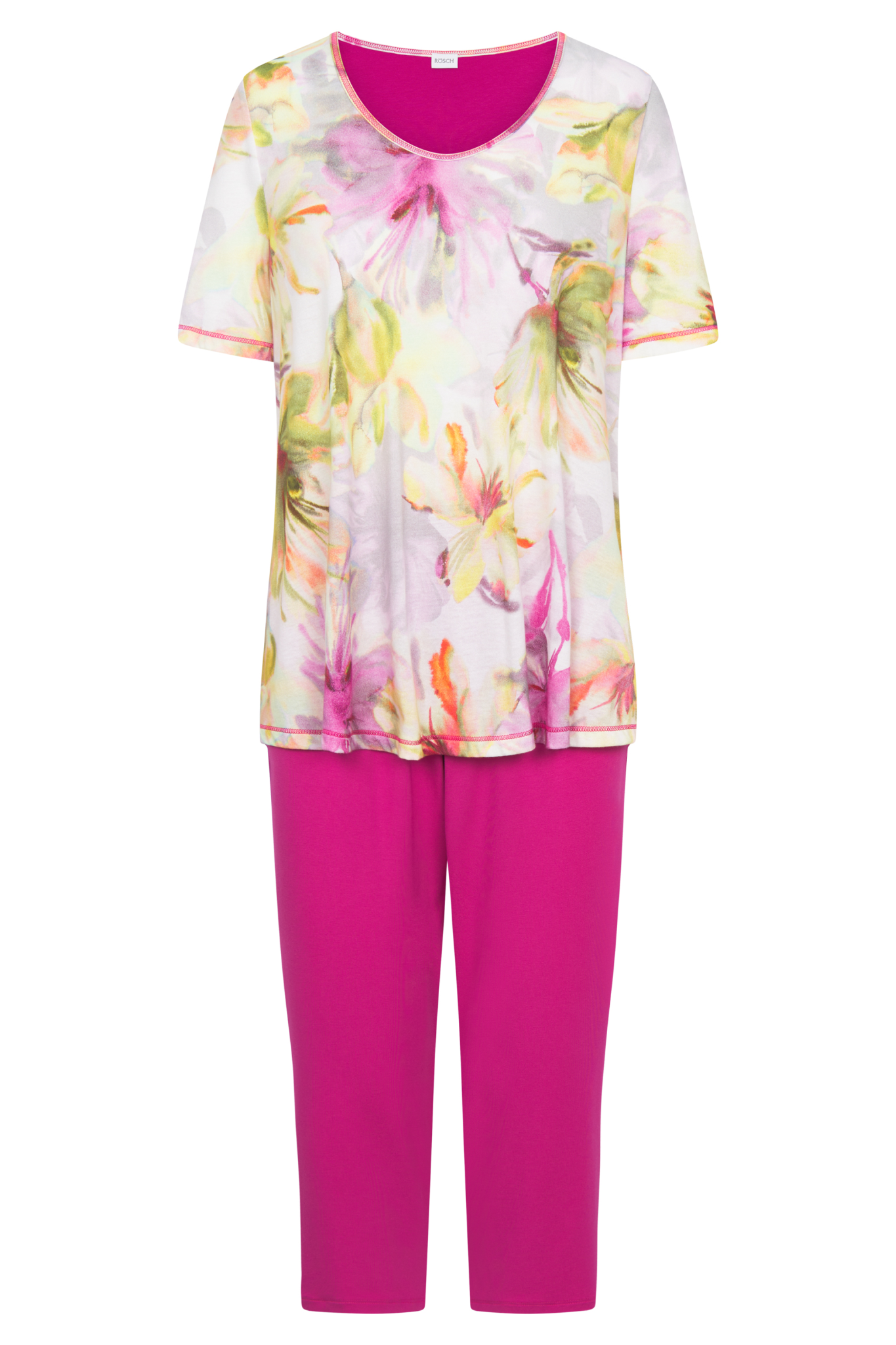 Rösch Pyjamas front view in Romantic Flower