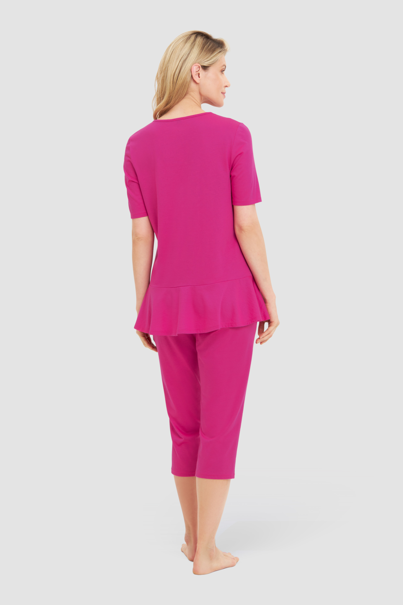 Rösch Pyjamas back view in Fuchsia