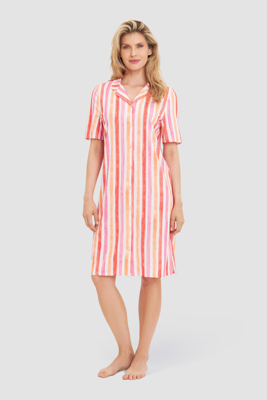 Rösch Nightgown on model in Stripe Multicolor