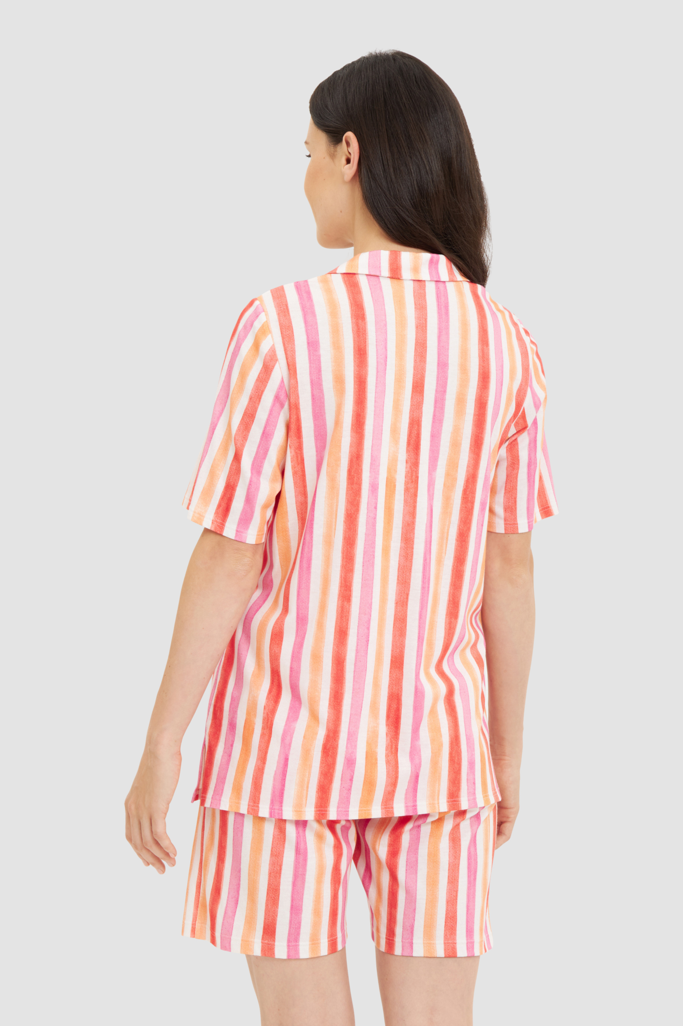 Rösch Lounge Top back view in Stripe Multicolor