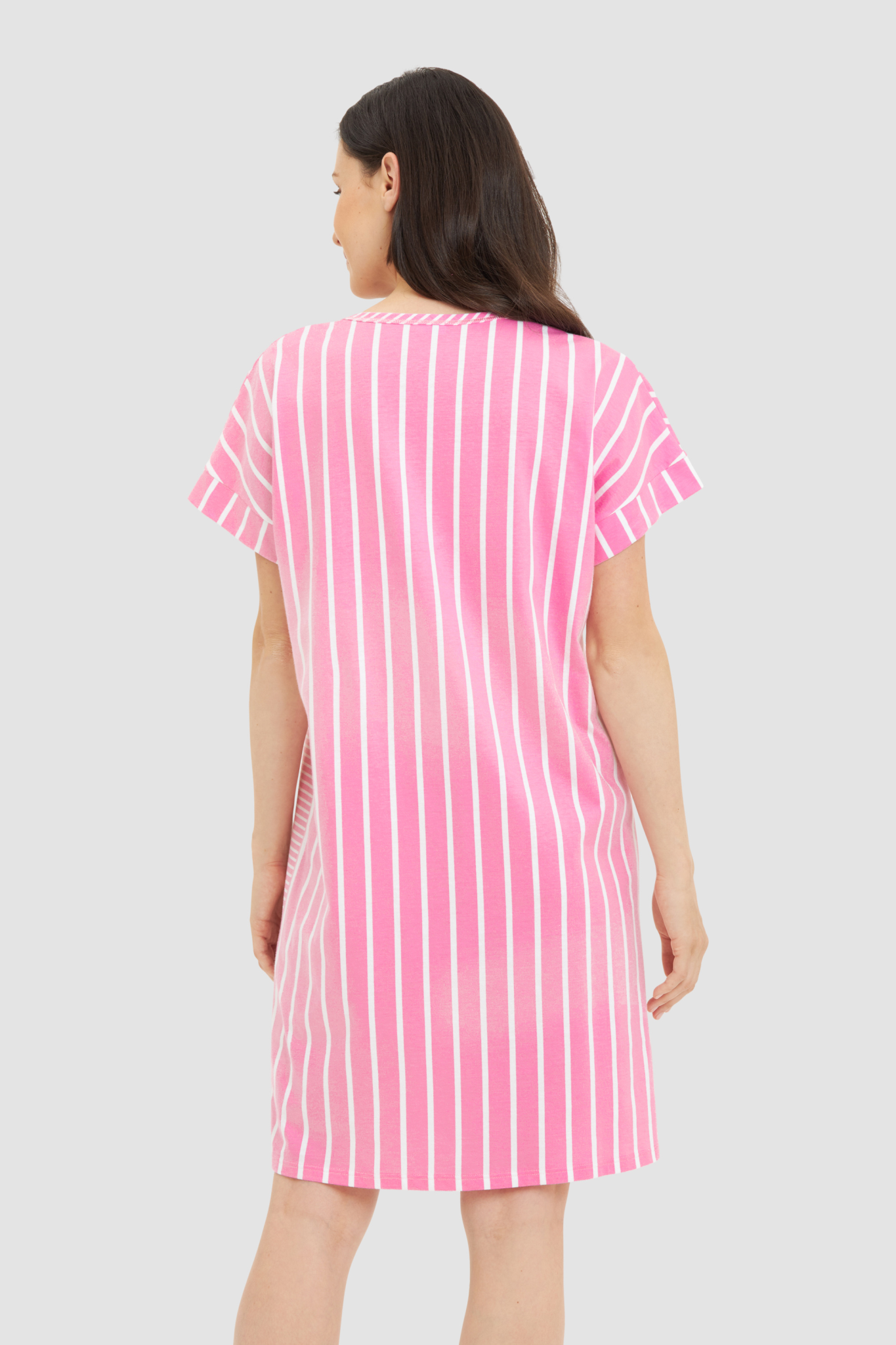 Rösch Nightgown back view in Stripe Mix
