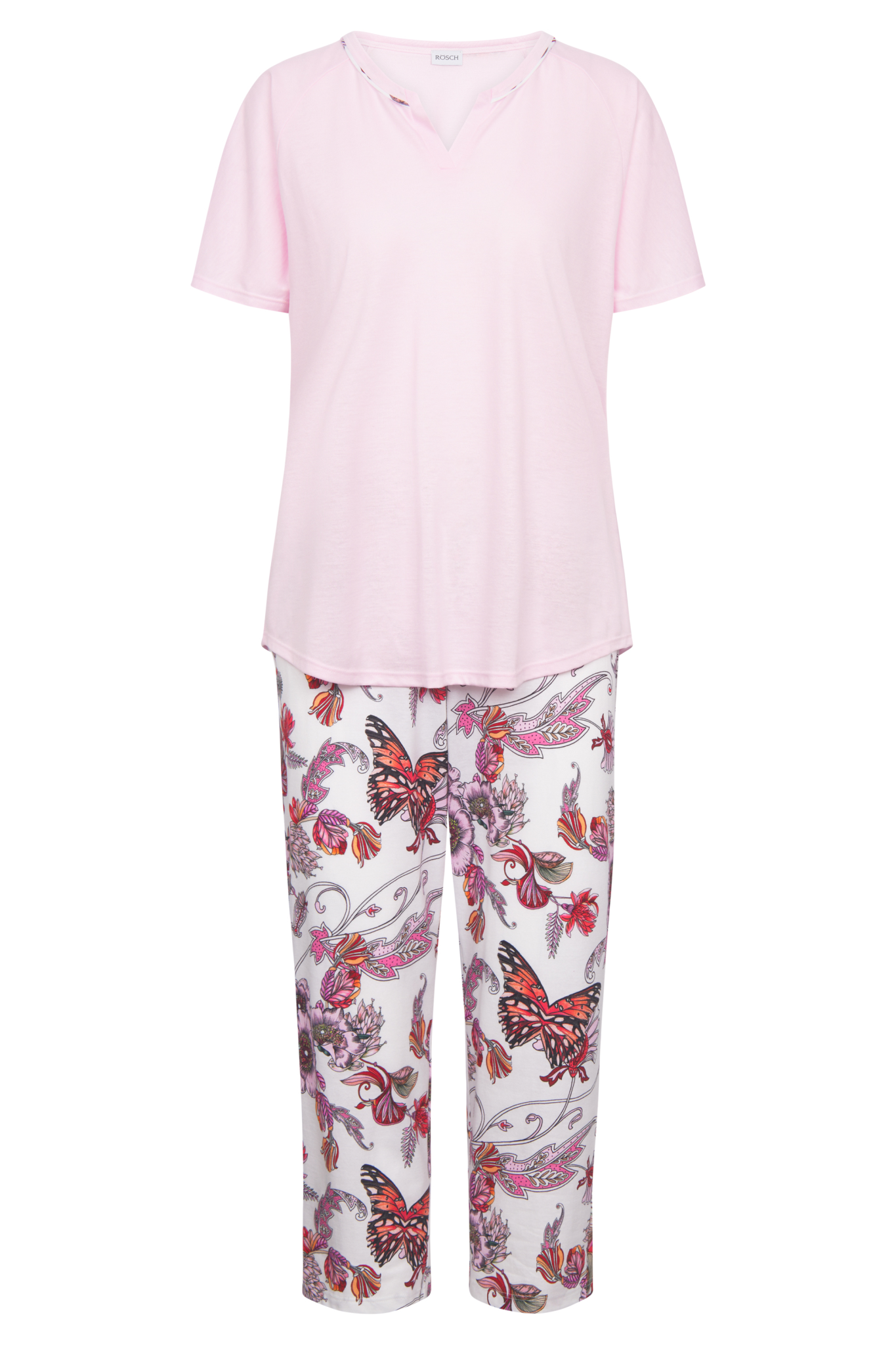 Rösch Pyjamas front view in Butterfly Garden