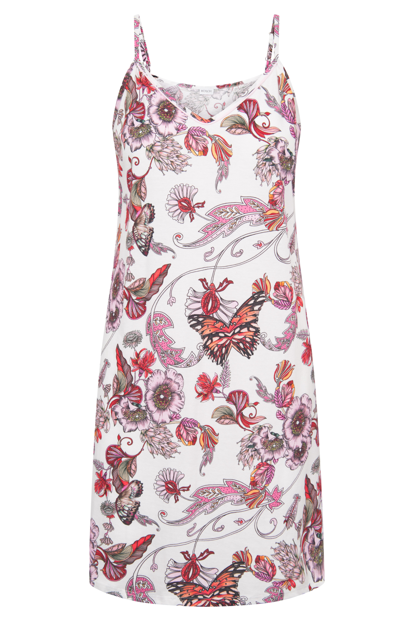 Rösch Nightgown front view in Butterfly Garden