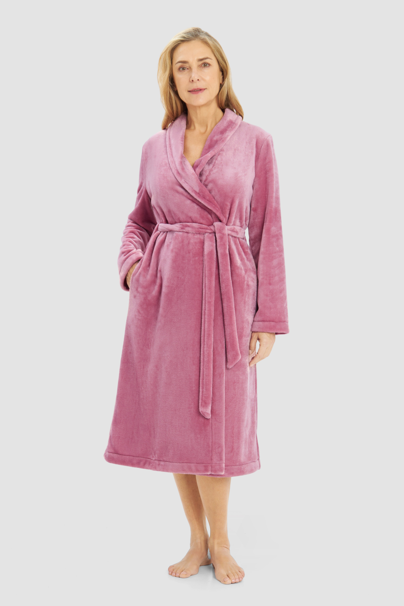 Rösch Robe on model in Rosewood