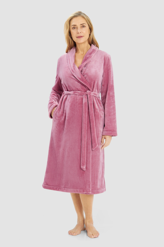Rösch Robe on model in Rosewood
