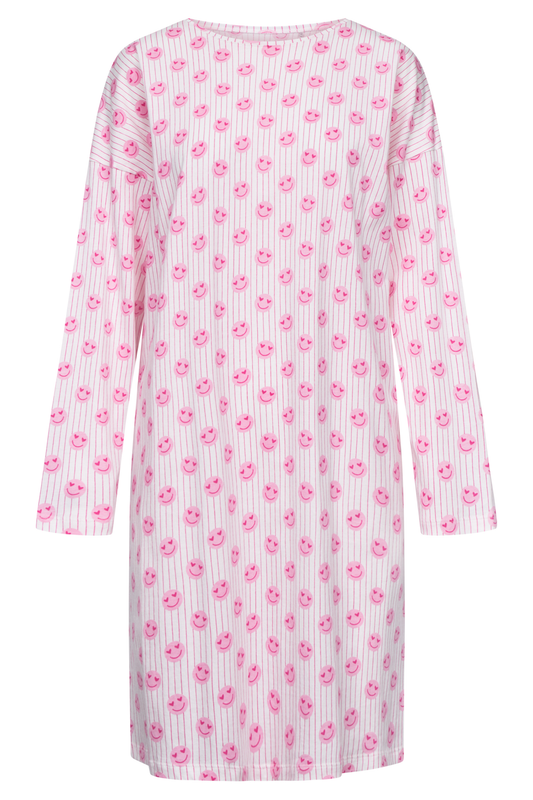 Rösch Nightgown front view in Pink Print
