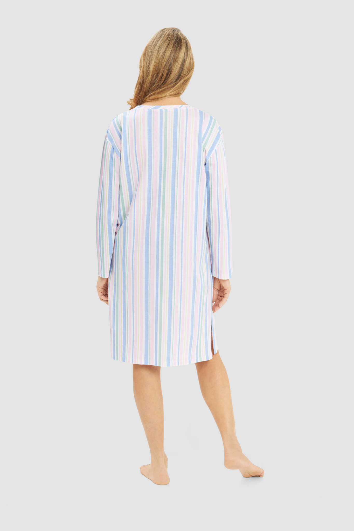 Rösch Nightgown back view in Stripe Multicolor