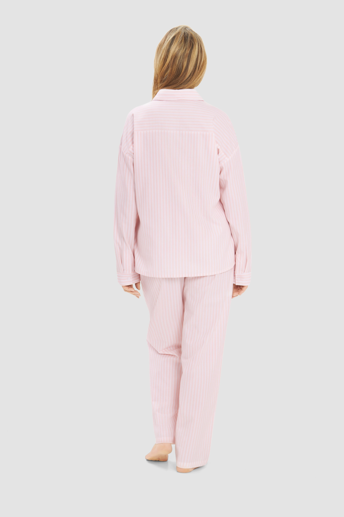 Rösch Pyjamas back view in Rose Stripe