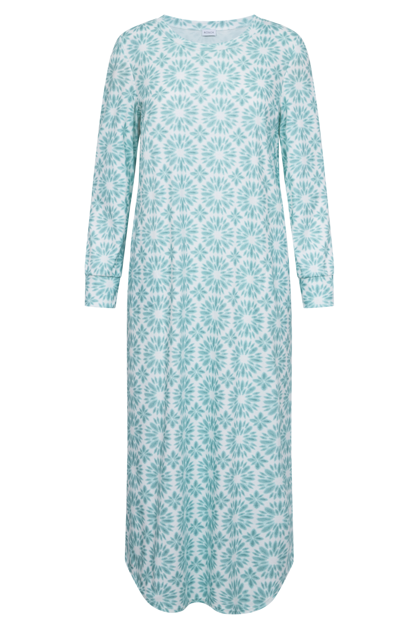 Rösch Nightgown front view in Monoprint green