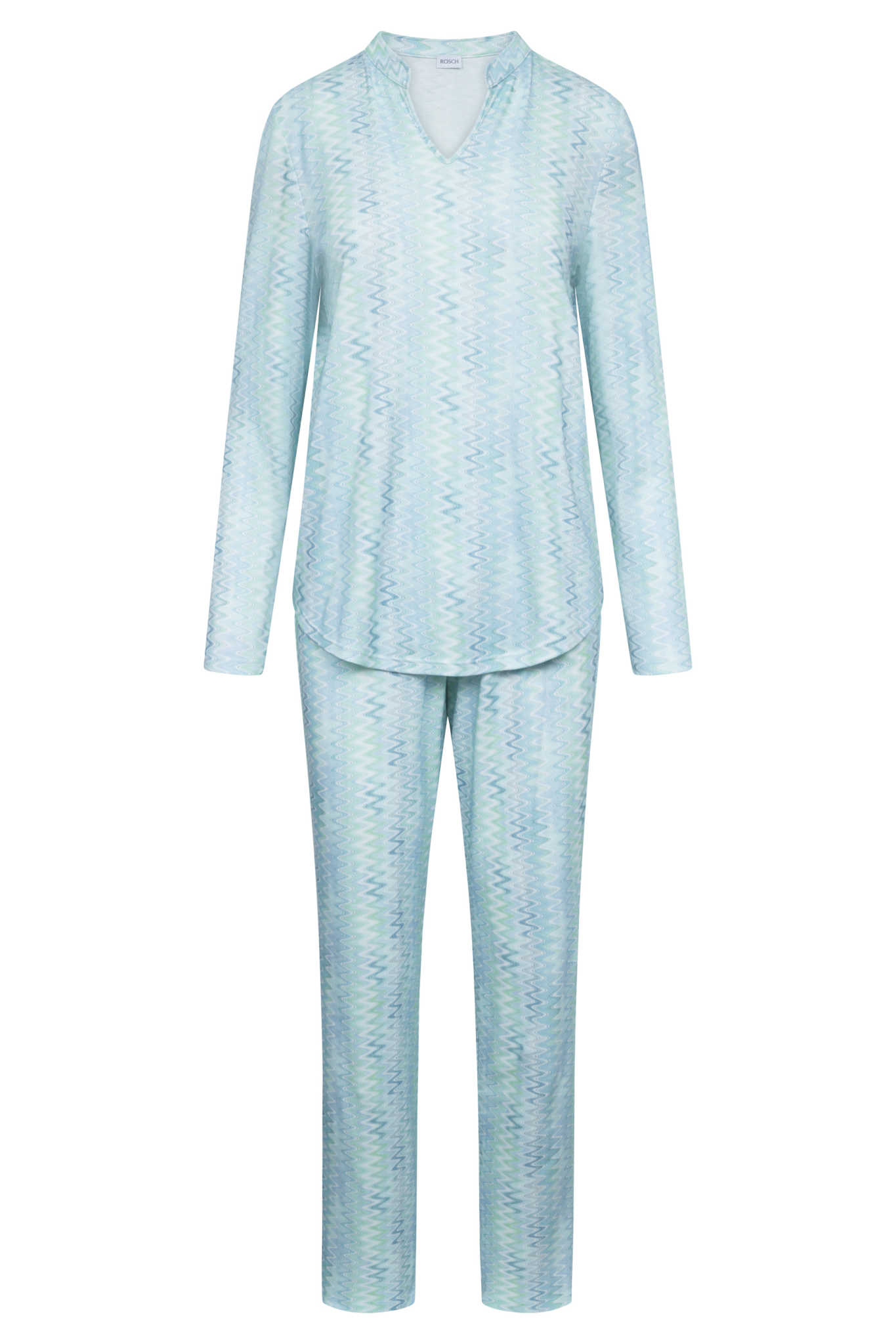 Rösch Pyjamas front view in Wild Waves