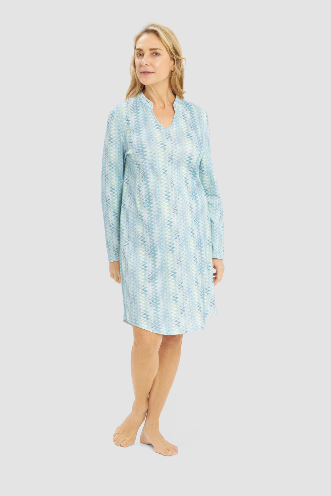 Rösch Nightgown on model in Wild Waves