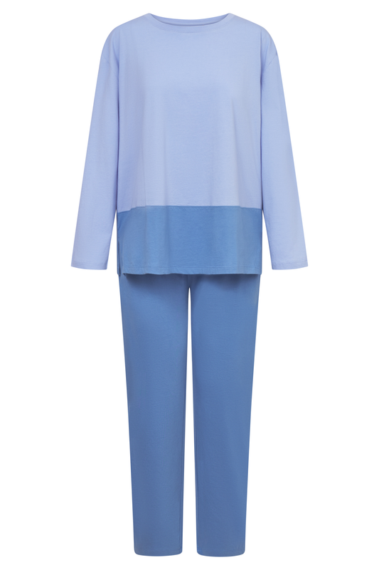 Rösch Pyjamas front view in Colourmix Blue