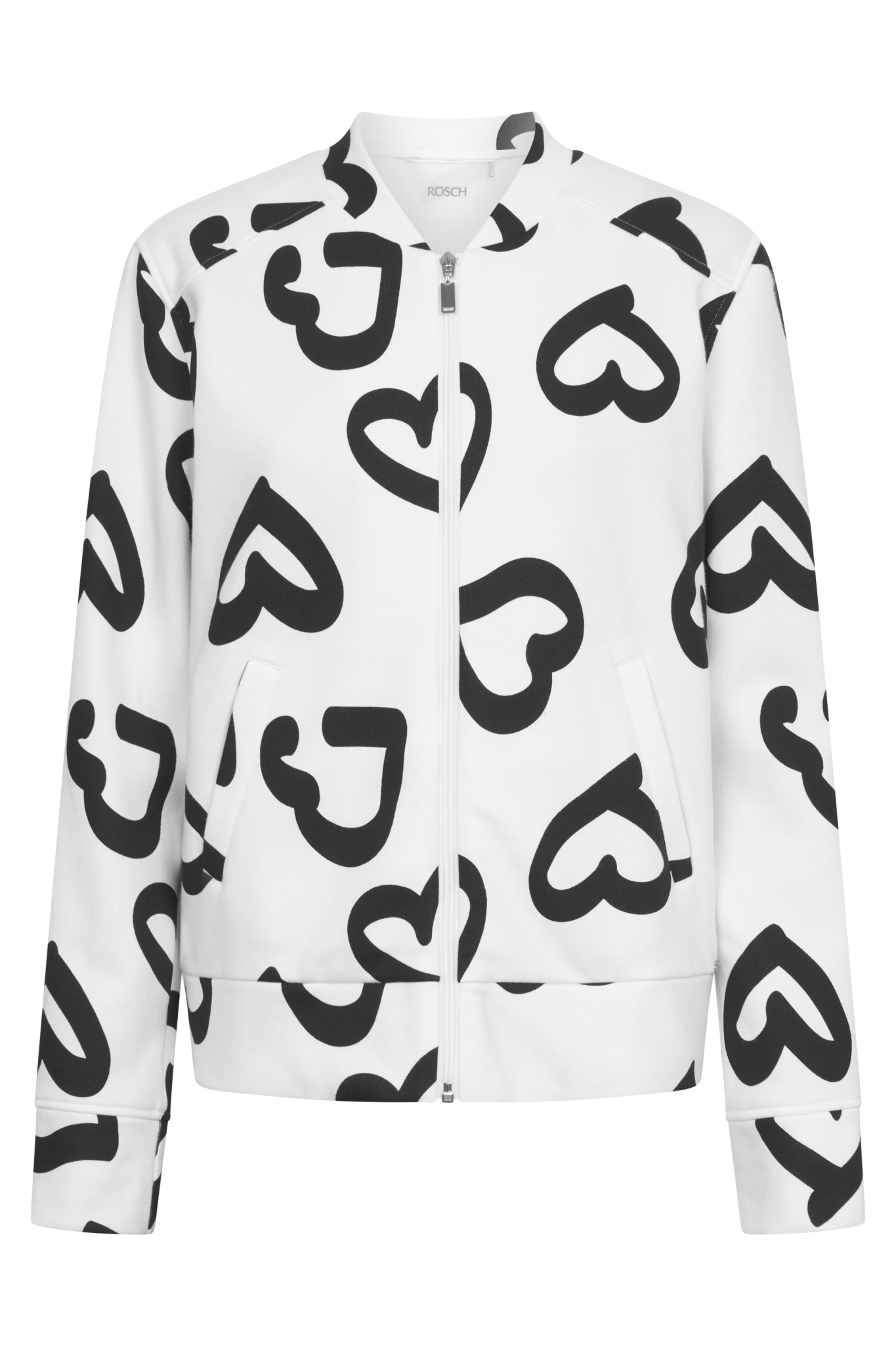 Rösch Lounge Jacket front view in Hearts